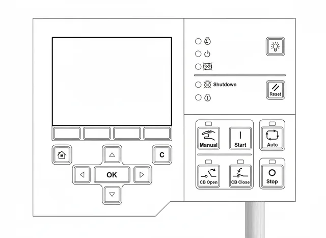 Teclado de Membrana para PowerCommand Cummins - Vista 2
