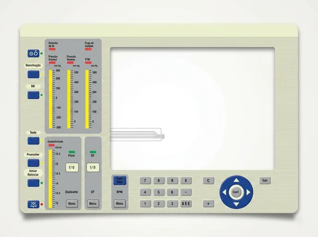 Teclado de Membrana para Máquina de Hemodiálise Fresenius 4008S