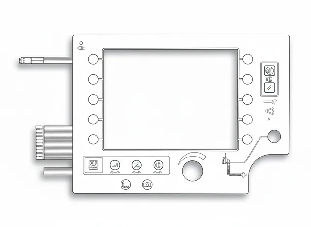 Teclado de Membrana para Ventilador Não Invasivo Respironics BiPAP Vision - Vista 2