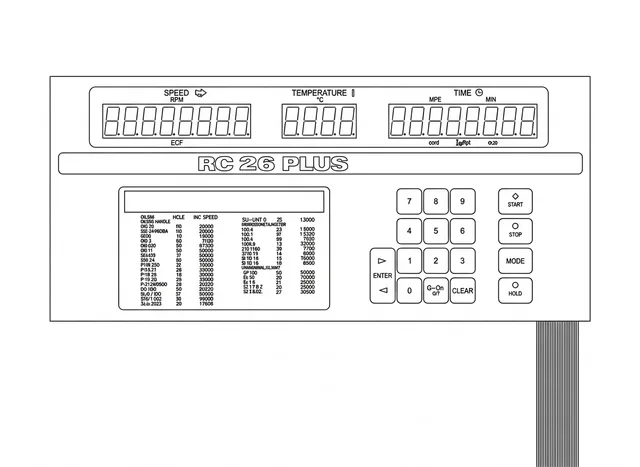 Teclado de Membrana para Centrífuga Sorvall RC26 Plus - Vista 2