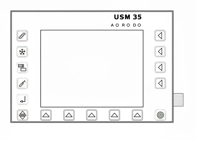 Teclado de Membrana para Ultrassom Industrial GE Krautkramer USM 35 - Vista 2