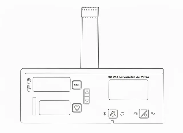 Teclado de Membrana para Oxímetro de Pulso DX-2515 Dixtal - Vista 2