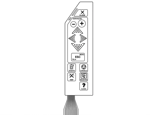 Teclado de Membrana para Monitor Dixtal DX2010 - Vista 2