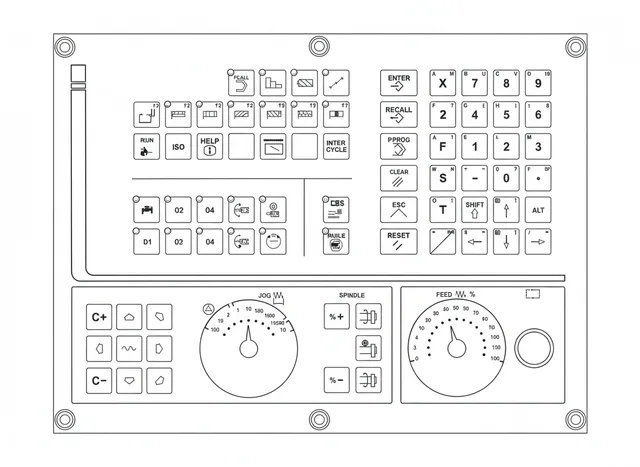 Teclado de Membrana para CNC Fagor Op 8055 TC - Vista 2