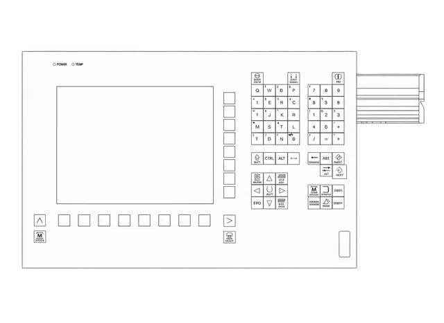 Teclado de Membrana para CNC Siemens OP10. - Vista 2