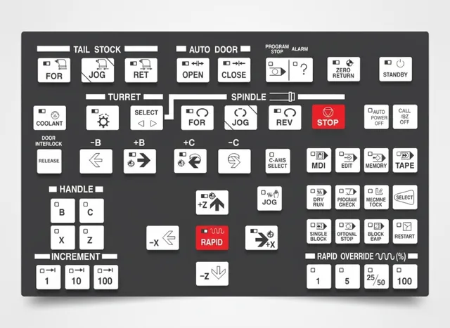 Painel de Membrana para Torno CNC Vertical Hyundai SKT V3L