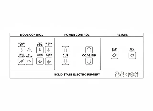 Painel de Membrana para Bisturi Eletrônico WEM SS-501 - Vista 2