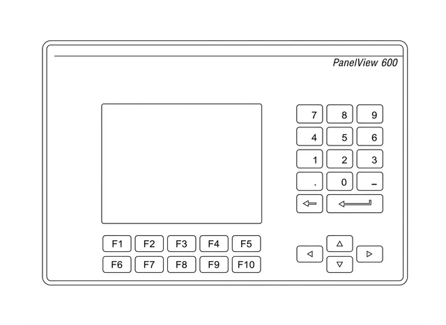 Teclado de Membrana para IHM Allen Bradley Panelview 600 - Vista 2