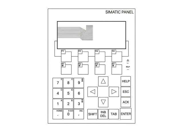 Teclado de Membrana para IHM Siemens Simatic Panel OP 77A - Vista 2