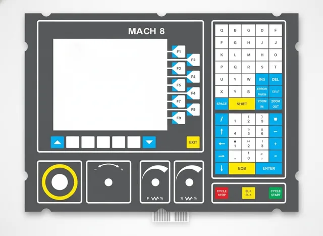 Teclado de Membrana para CNC Romi Mach 8