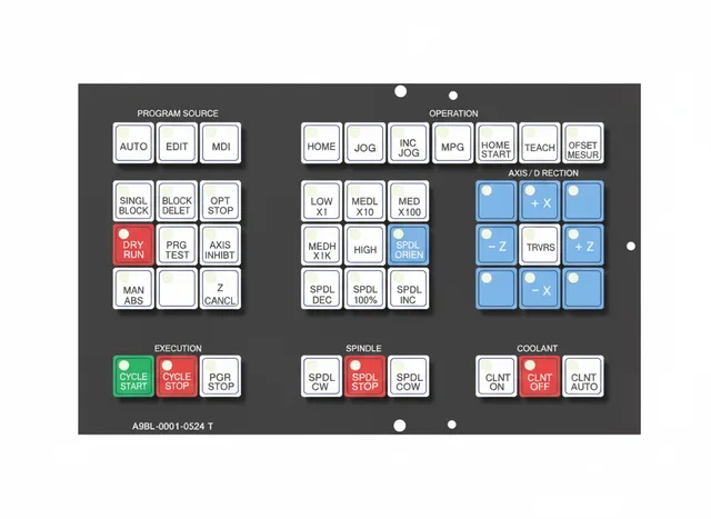 Painel Membrana para CNC A98L-0001-0524 T