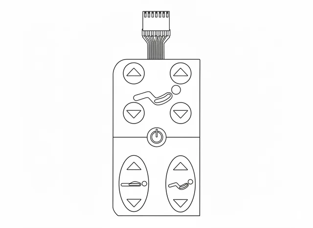 Teclado de Membrana para Cama Hospitalar Linet - Vista 2