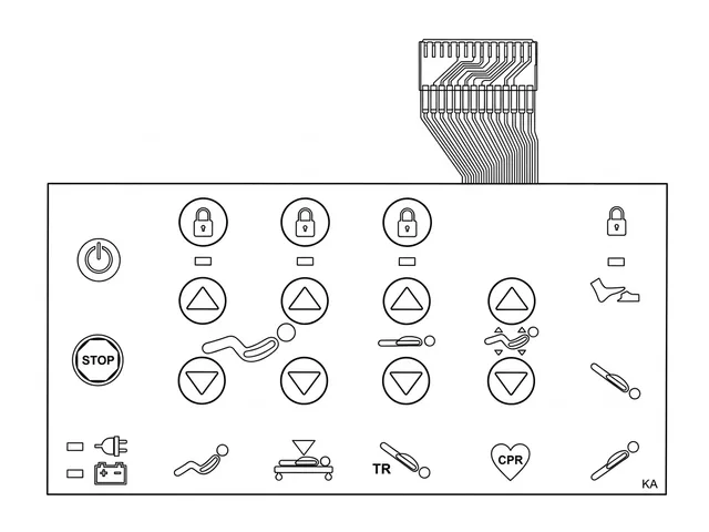 Teclado de Membrana para Cama Hospitalar Linet - Vista 2