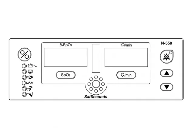 Painel de Membrana para Oxímetro Nellcor N-550 - Vista 2