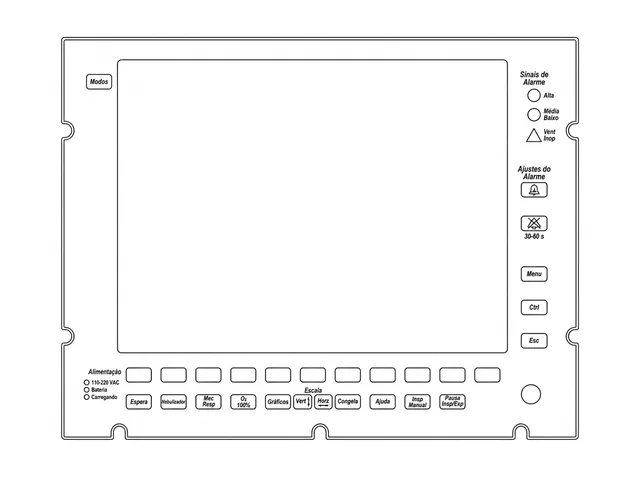 Painel de Membrana para Ventilador Dixtal DX-3012 - Vista 2