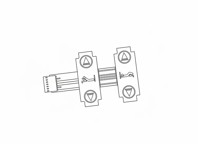Teclado de Membrana para Cama Hospitalar Stryker GoBed — Grade Lateral Direita (4 Teclas) - Vista 2