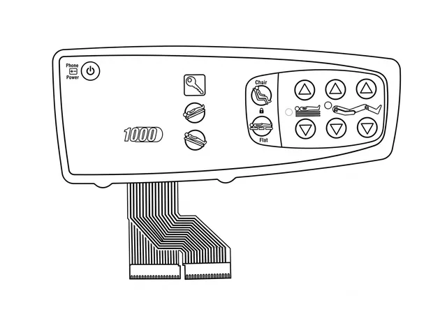 Teclado de Membrana para Cama Hill-Rom 1000 - Vista 2