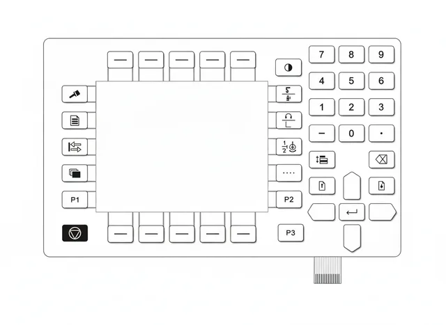Teclado de Membrana para Equipamento ABB 3HNM05345-1 - Vista 2