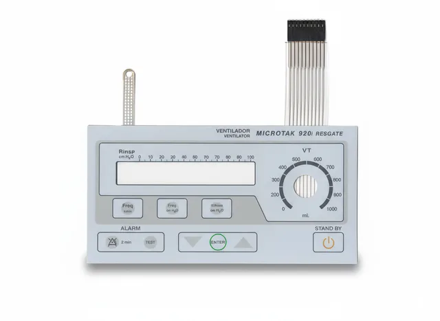 Teclado de Membrana para Ventilador de Transporte Takaoka Microtak 920 Resgate