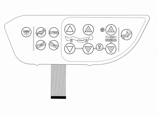 Teclado de Membrana para Cama Hospitalar Hill-Rom - Vista 2